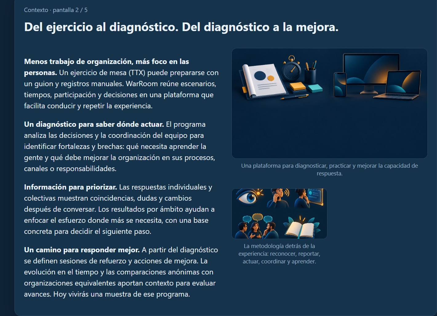 Del ejercicio al diagnóstico